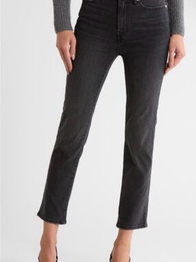 FRAME Le High Straight Jeans Broken Black Size 25